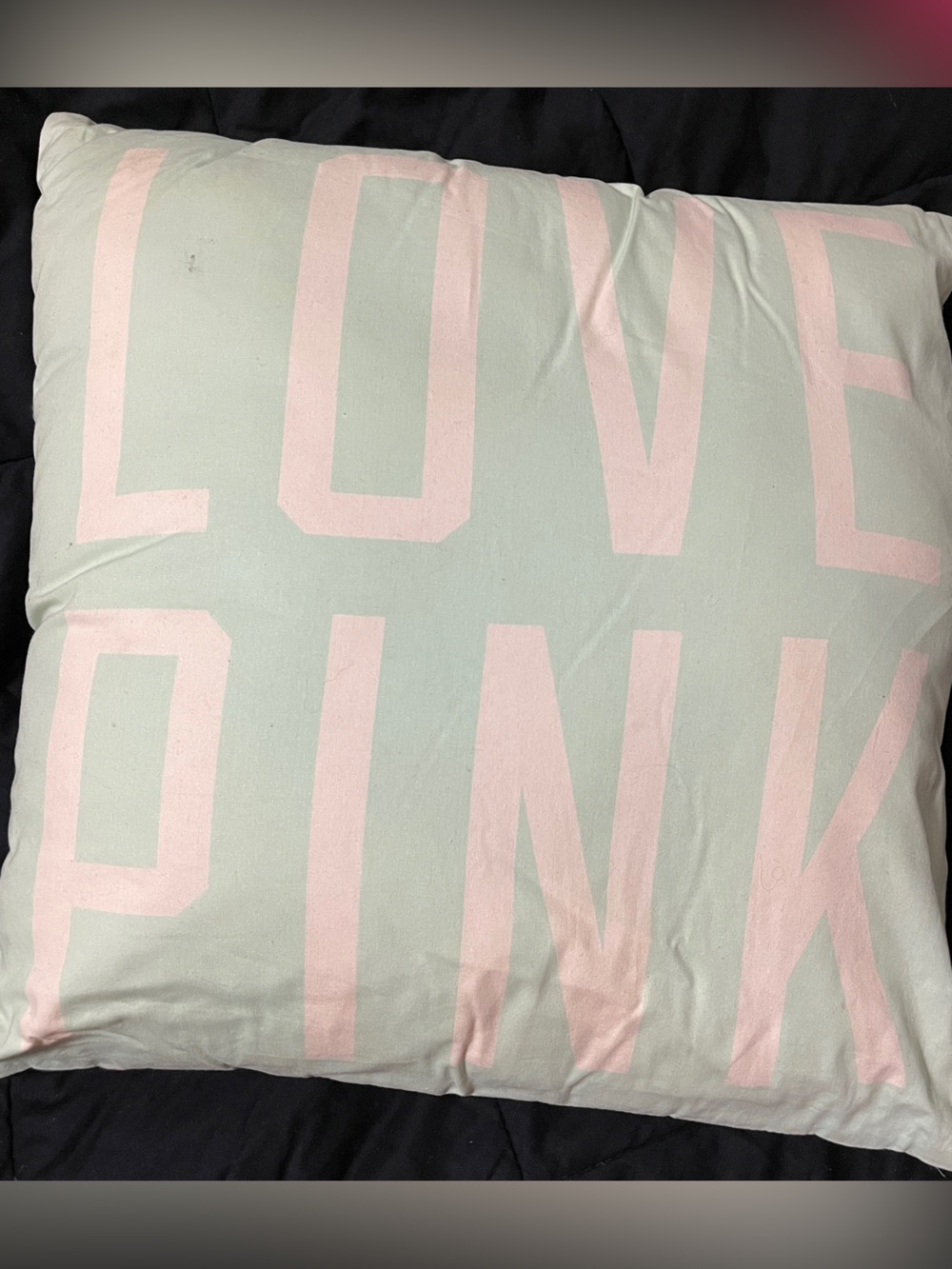 Pink Victoria’s Secret Pastel Mint and Light Pink Decorative Pillow Cover